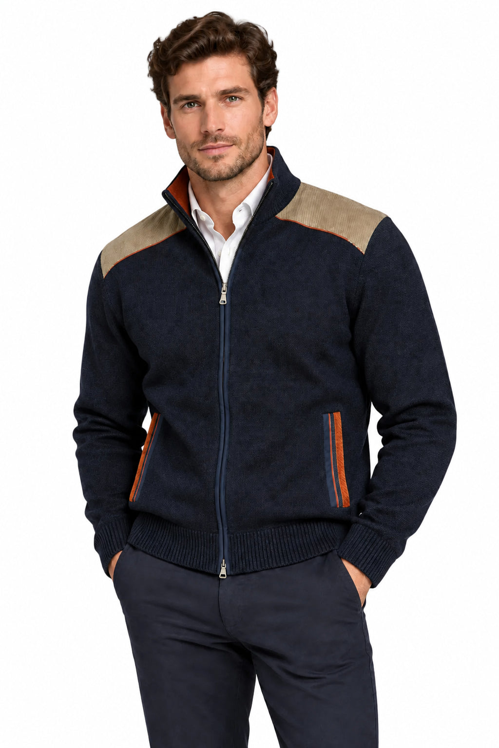 Paul & Shark Full Zip Knitted Sweatshirt