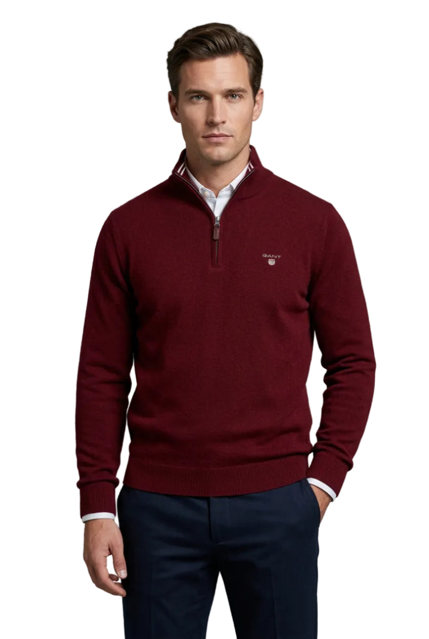 Gant 1/4 Zip Knitted Sweatshirt