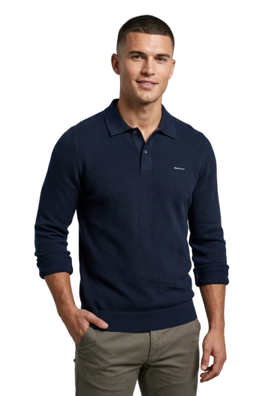 Gant 2 Button Knitted Sweatshirt