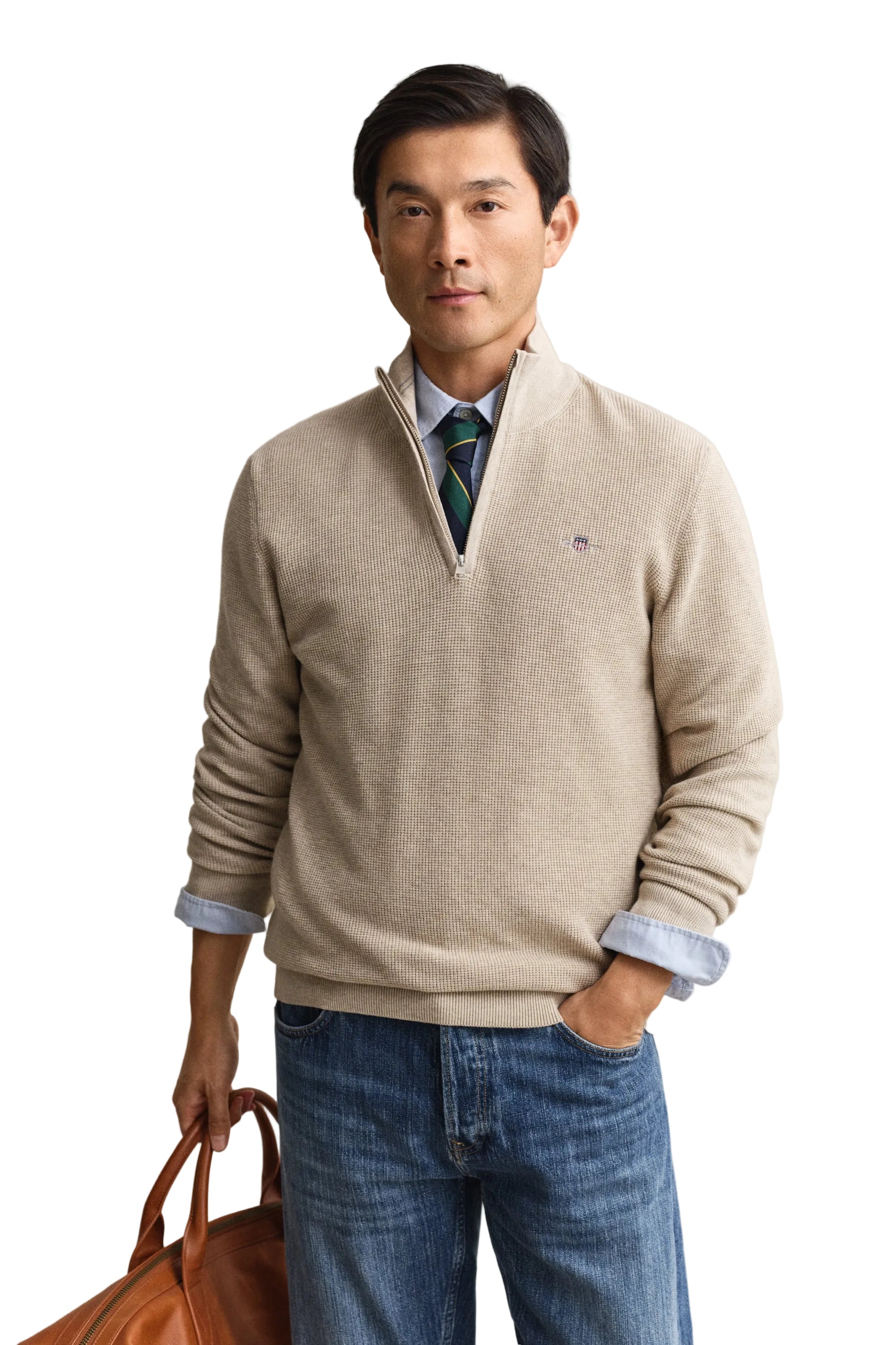 Gant 1/4 Zip Knitted Sweatshirt