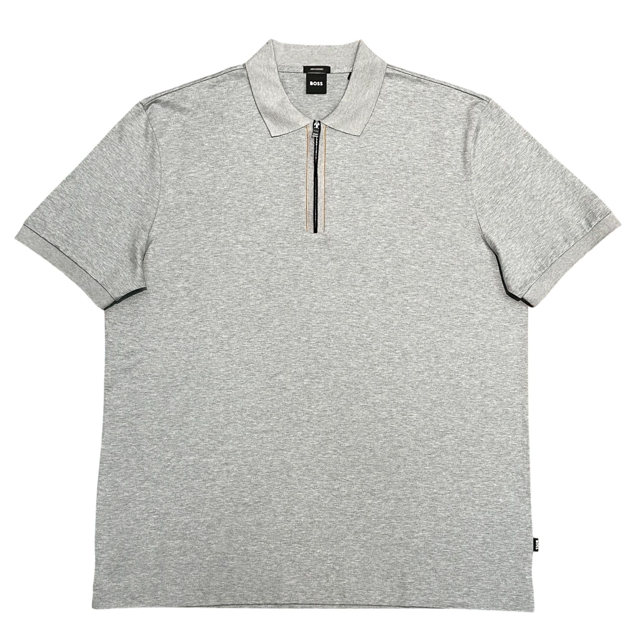 Big & Tall Boss Black 1/4 Zip Regular Fit Polo Shirt
