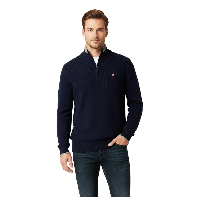 Napapijri 1/4 Zip Knitted Sweatshirt