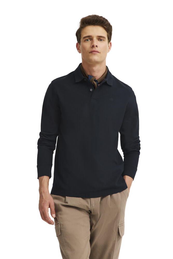 Bugatti Regular Fit Long Sleeve Polo Shirt