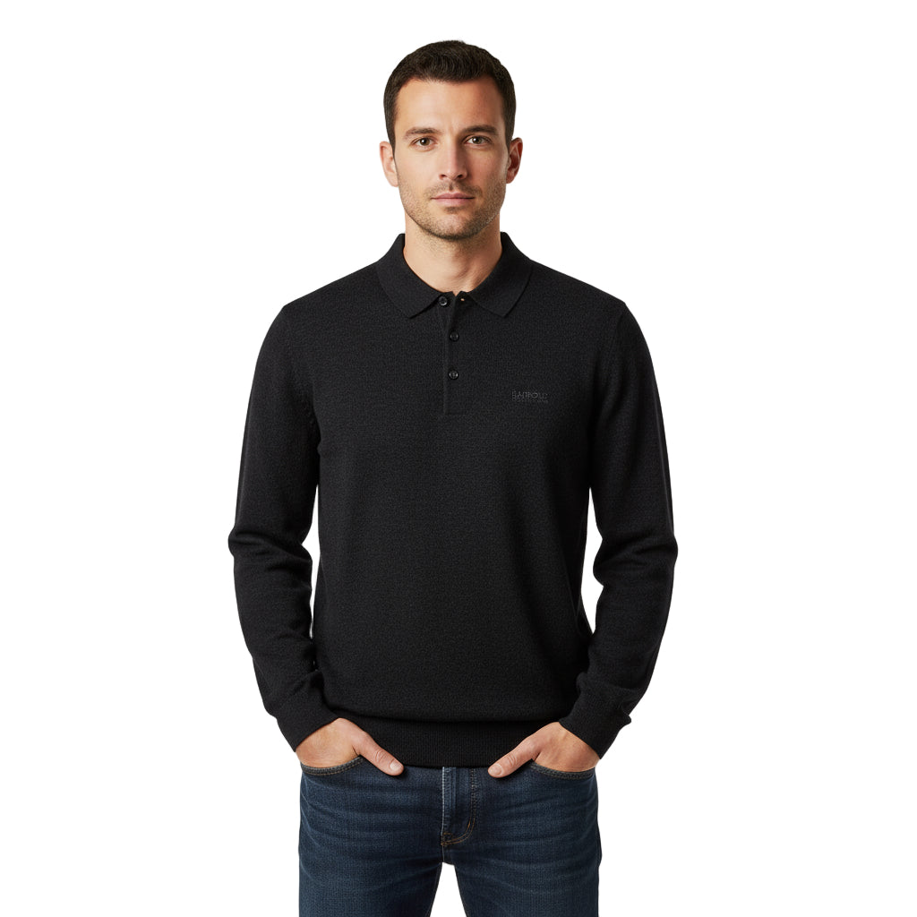 Barbour International 3 Button Knitted Sweatshirt
