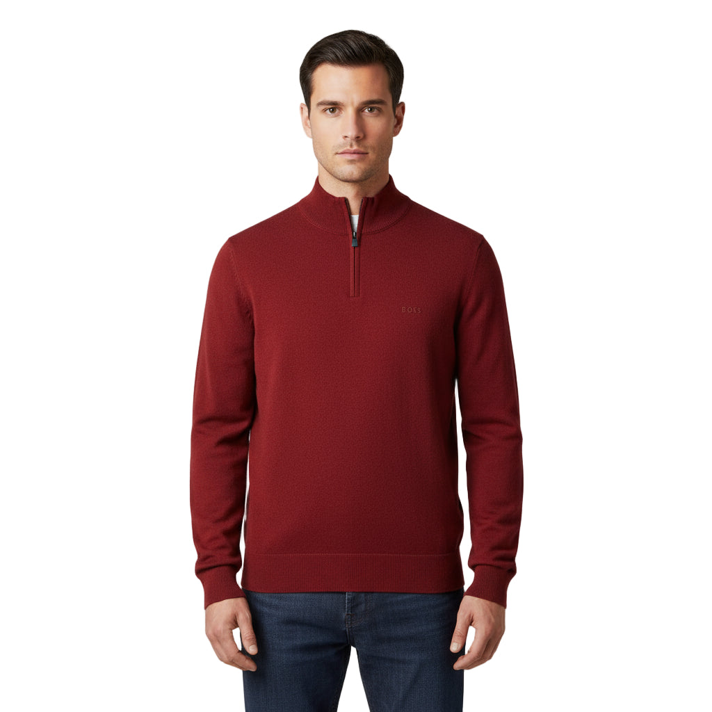 Boss Black 1/4 Zip Knitted Sweatshirt