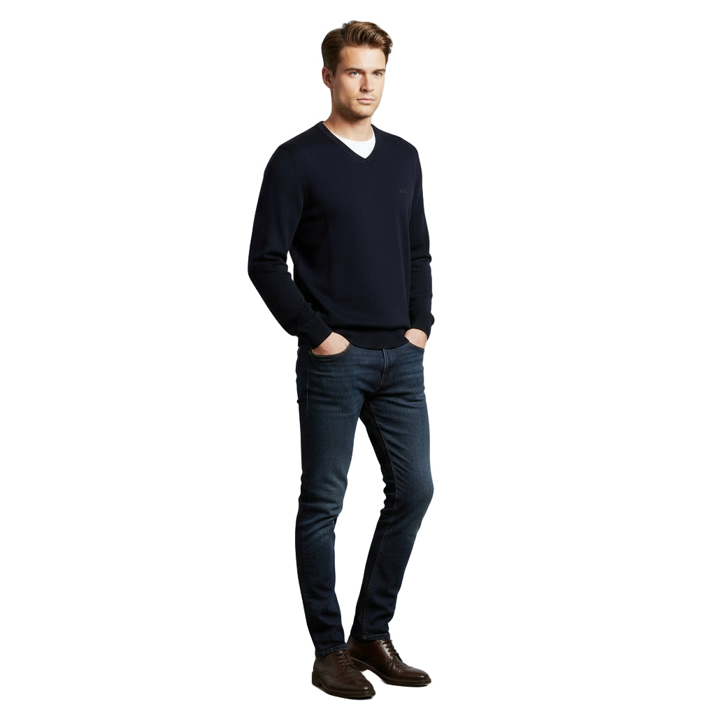 Boss Black V-Neck Knitted Sweatshirt