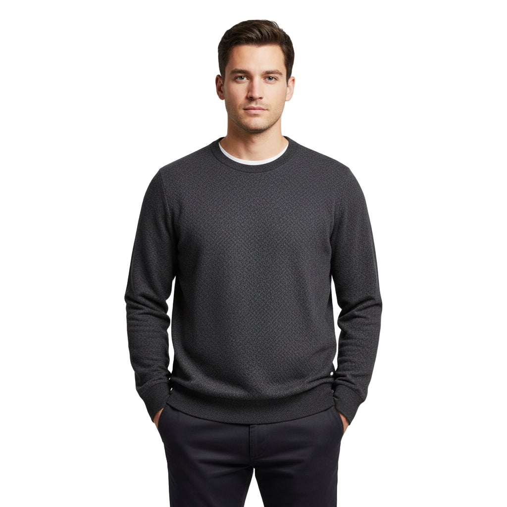 Boss Black Crew Neck Knitted Sweatshirt