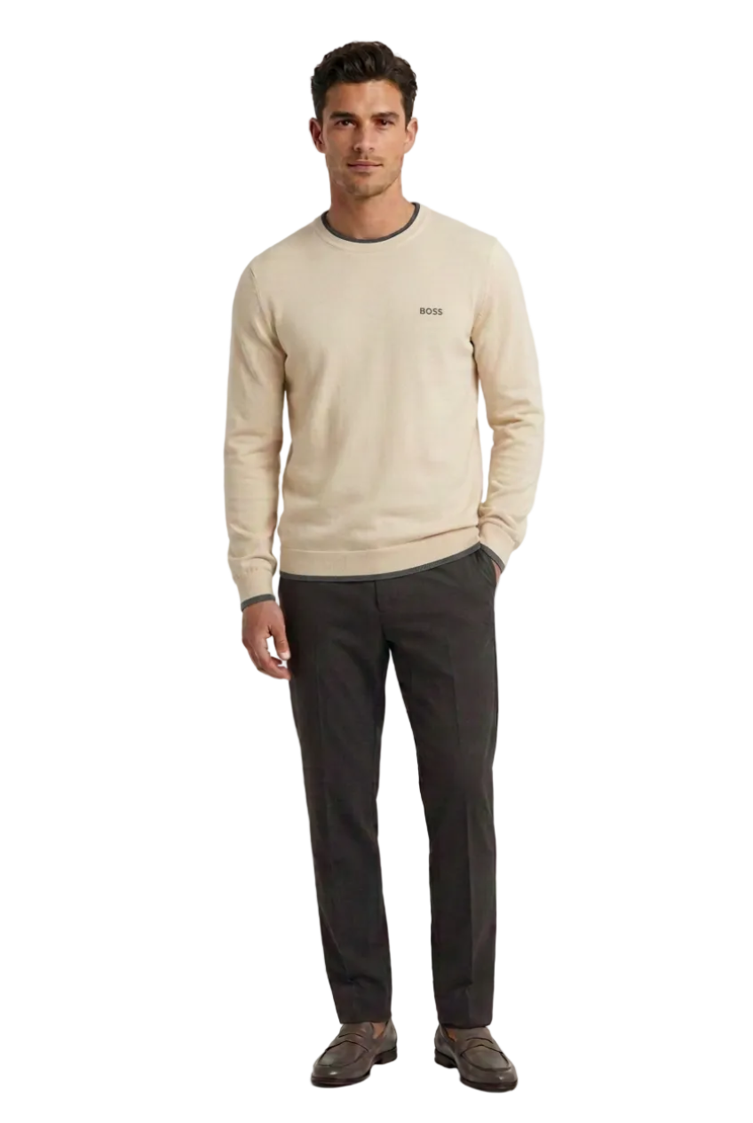 Boss Green Crew Neck Knitted Sweatshirt