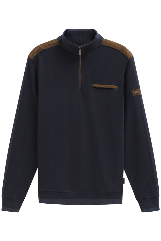 Bugatti Regular Fit 1/4 Zip Knitted Sweatshirt