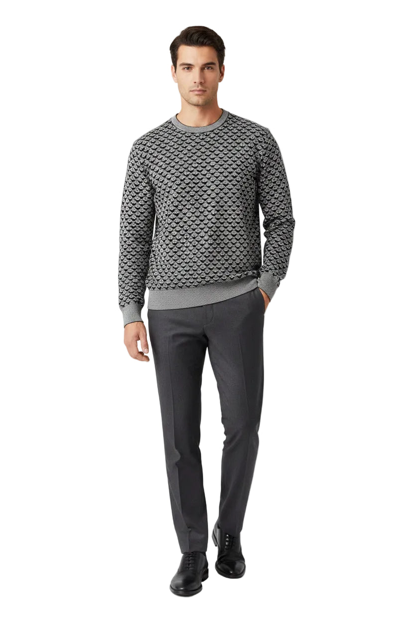 Emporio Armani Crew Neck Knitted Sweatshirt