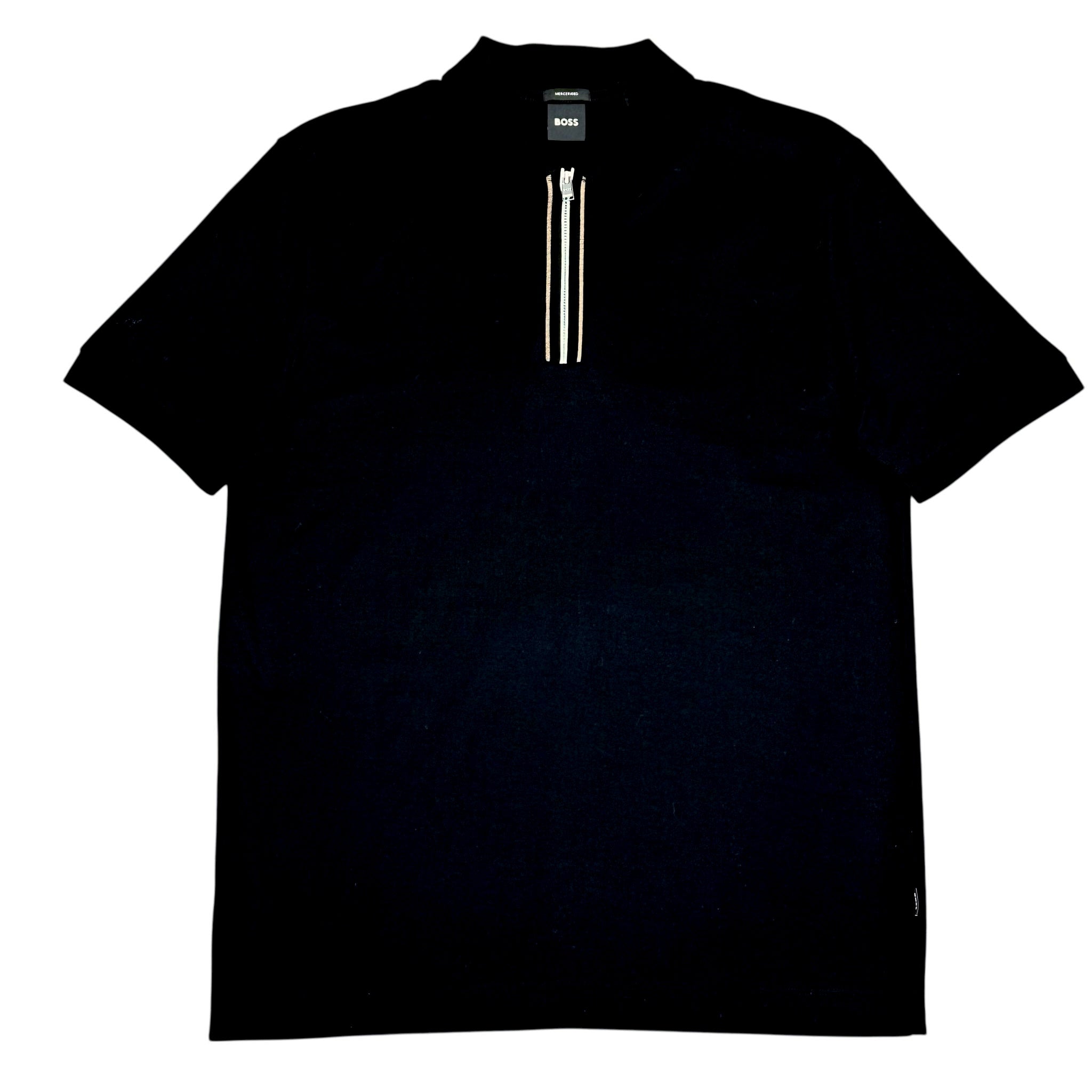 Boss Black 1/4 Zip Regular Fit Polo Shirt