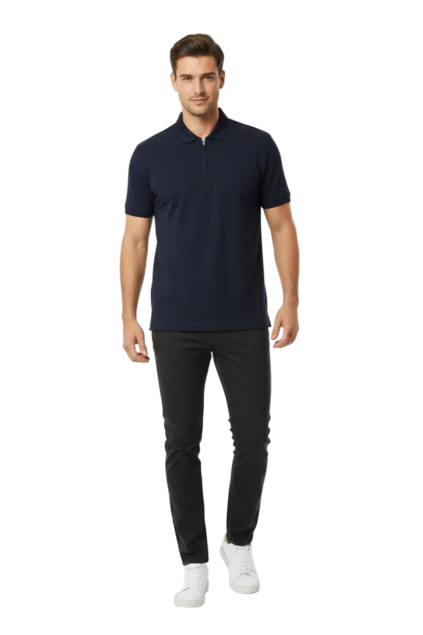 Boss Black Regular Fit 1/4 Zip Polo Shirt
