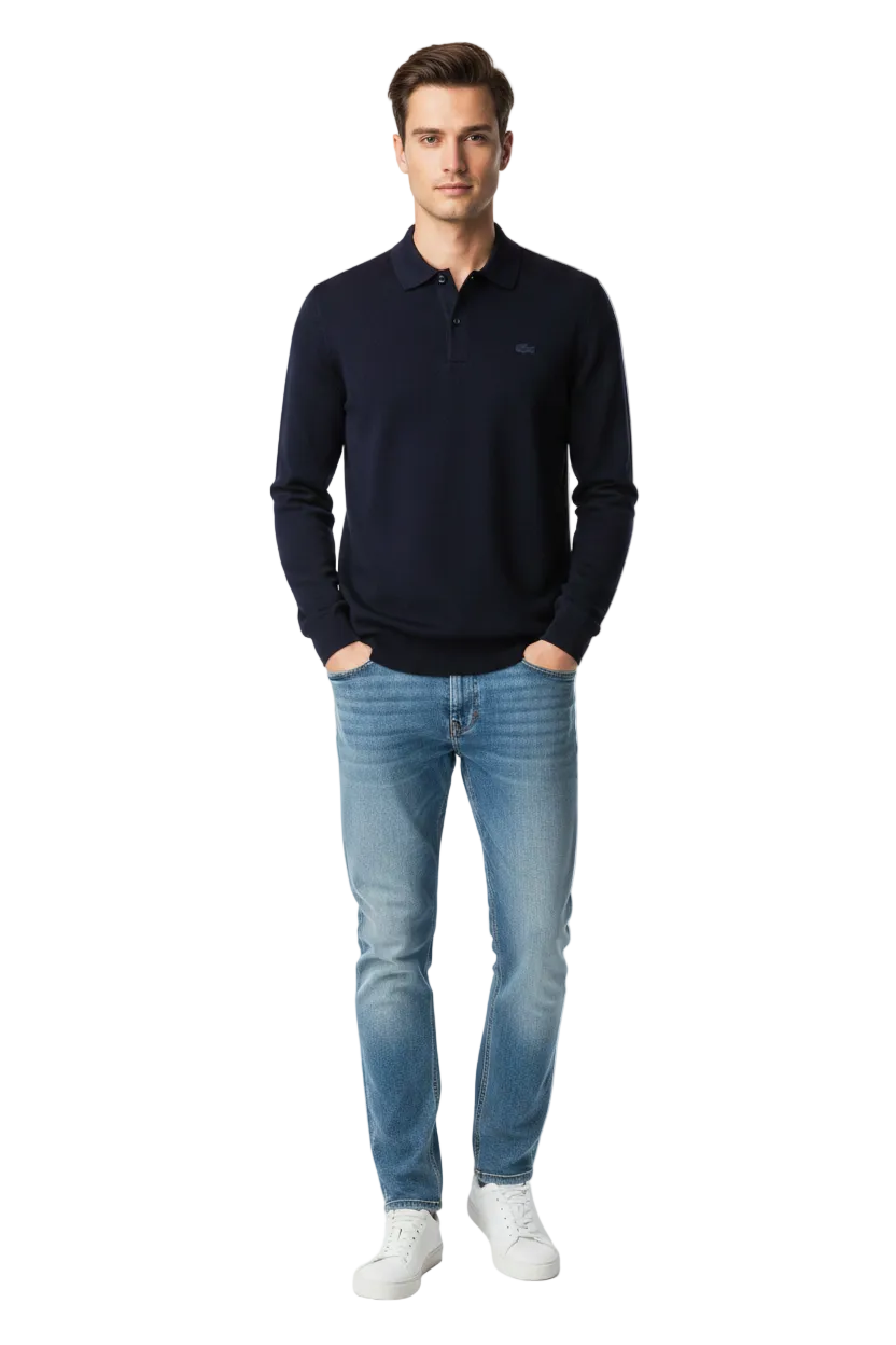Lacoste 3 Button Knitted Sweatshirt