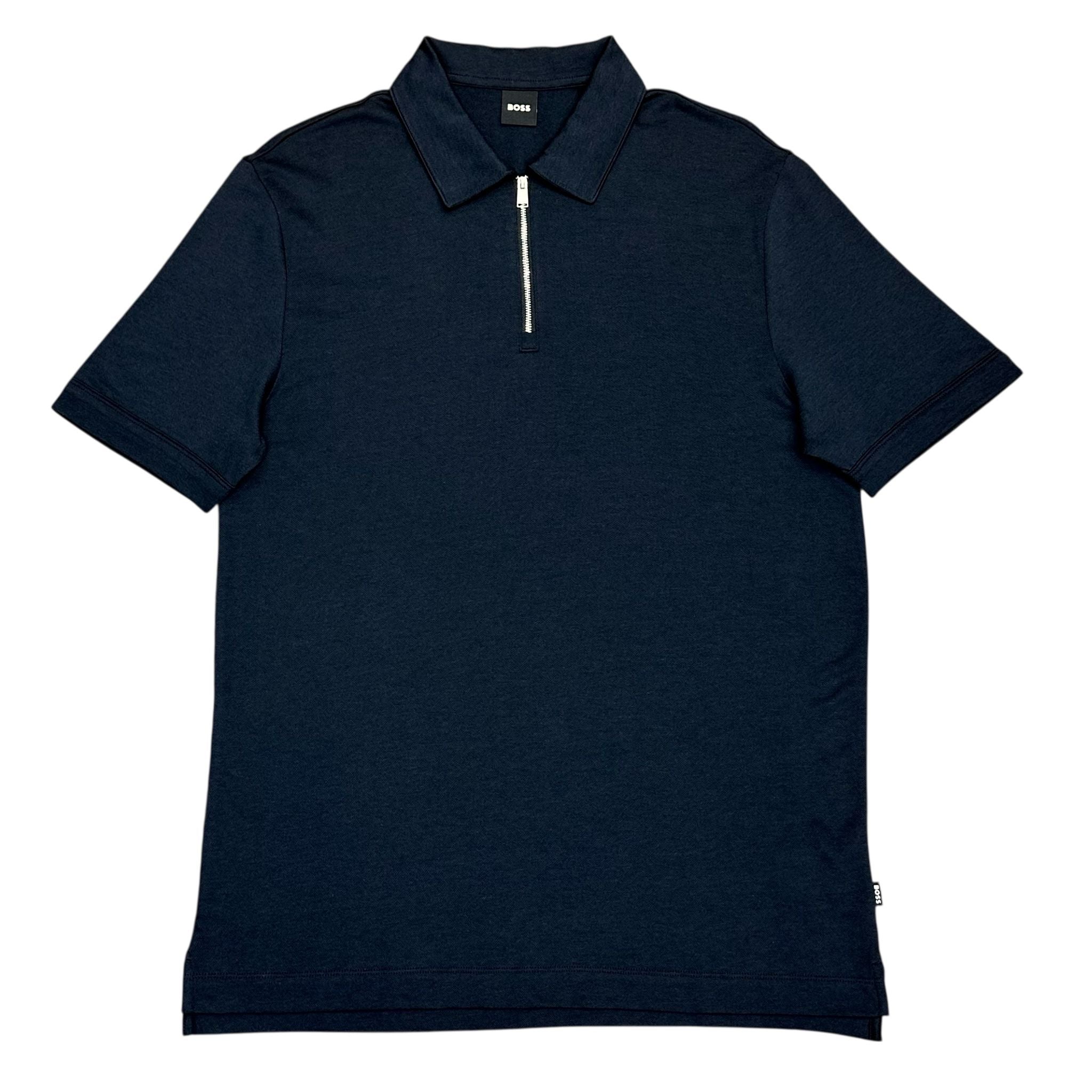 Boss Black 1/4 Zip Regular Fit Polo Shirt