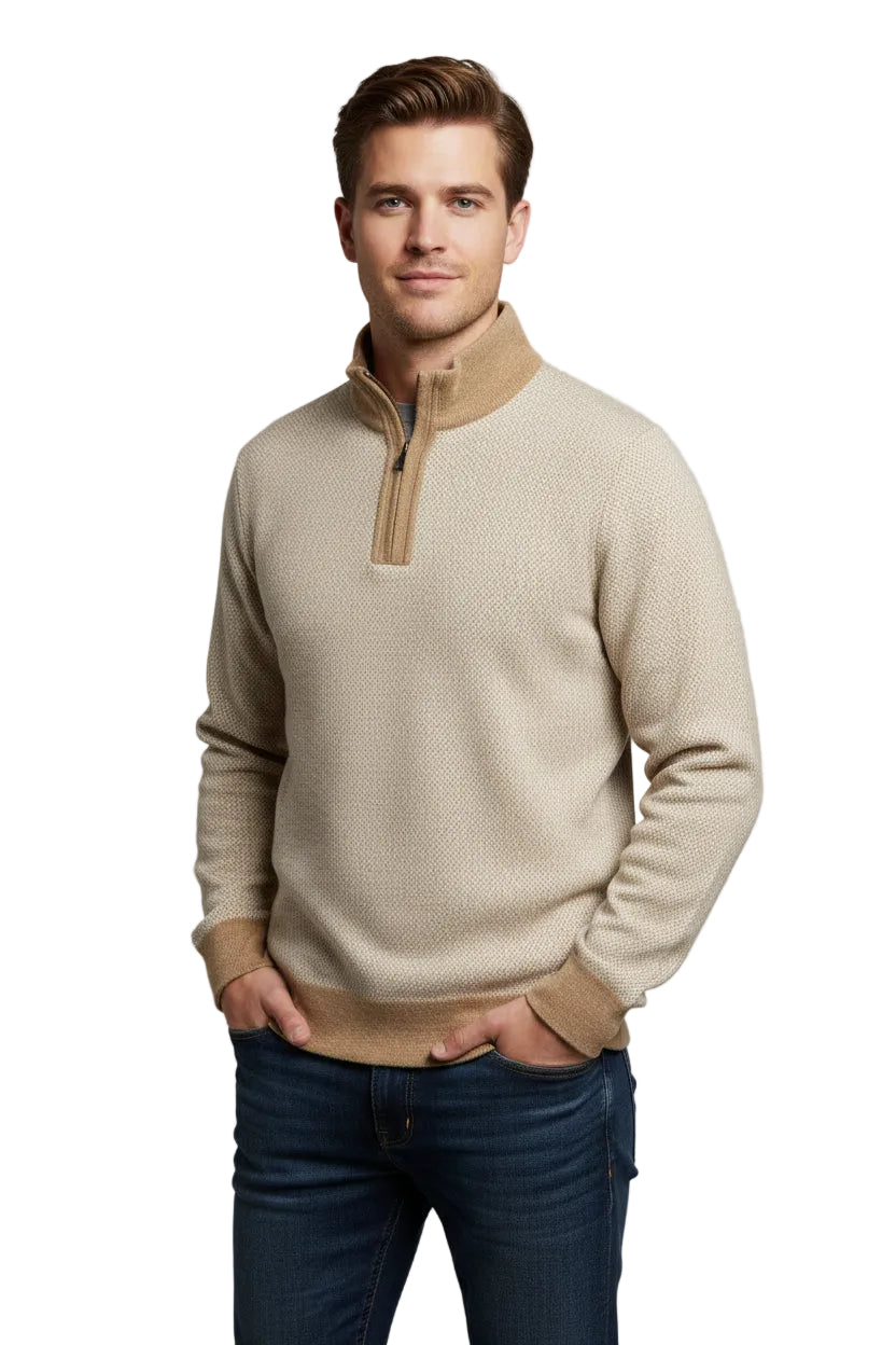 Boss Black 1/4 Zip Knitted Sweatshirt