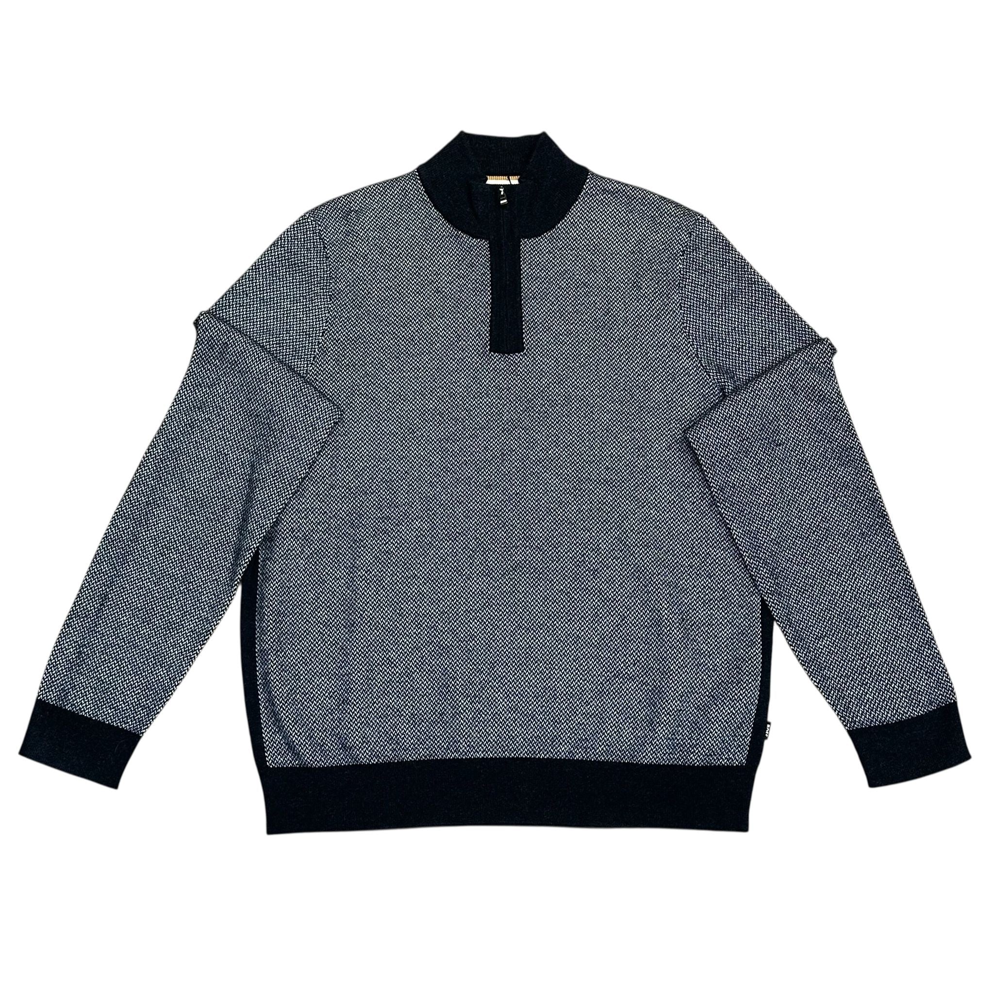 Boss Black 1/4 Zip Knitted Sweatshirt