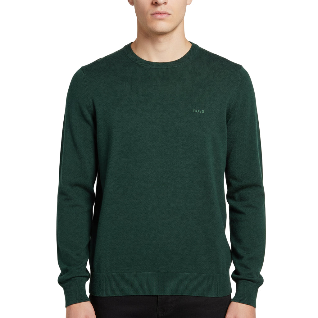 Boss Black Crew Neck Knitted Sweatshirt