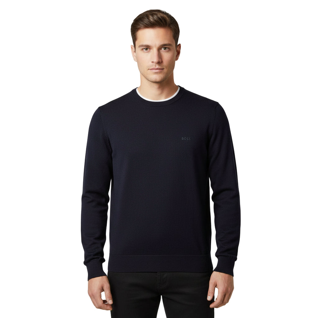 Boss Black Crew Neck Knitted Sweatshirt