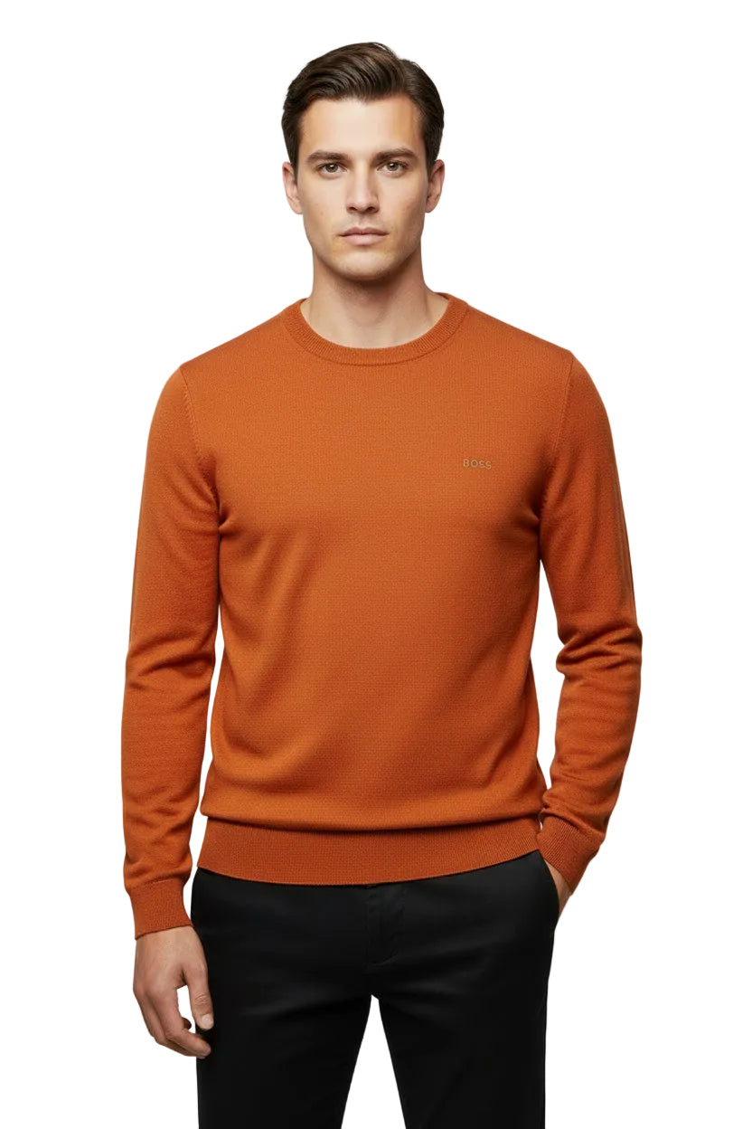 Boss Black Crew Neck Knitted Sweatshirt
