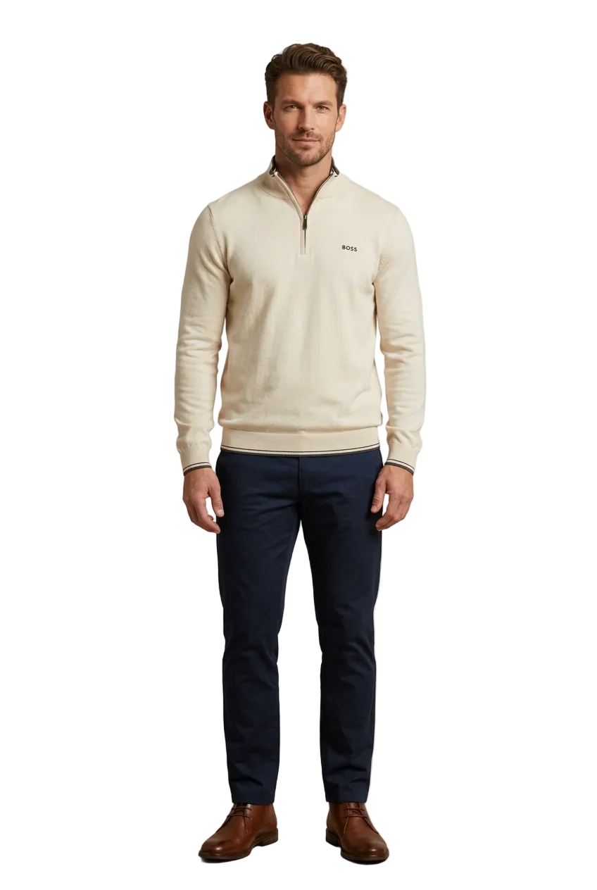 Boss green 1/4 Zip Knitted Sweatshirt