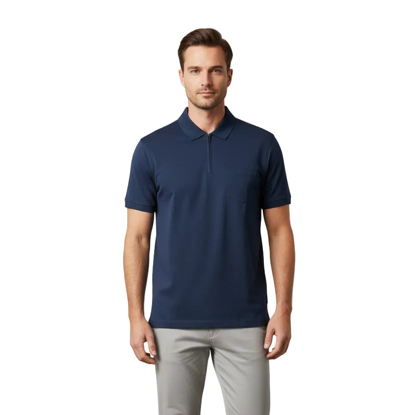 Bugatti Regular Fit 1/4 Zip Polo Shirt