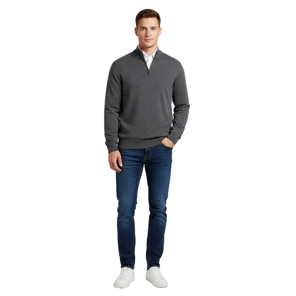 Boss Black 1/4 Zip Knitted Sweatshirt