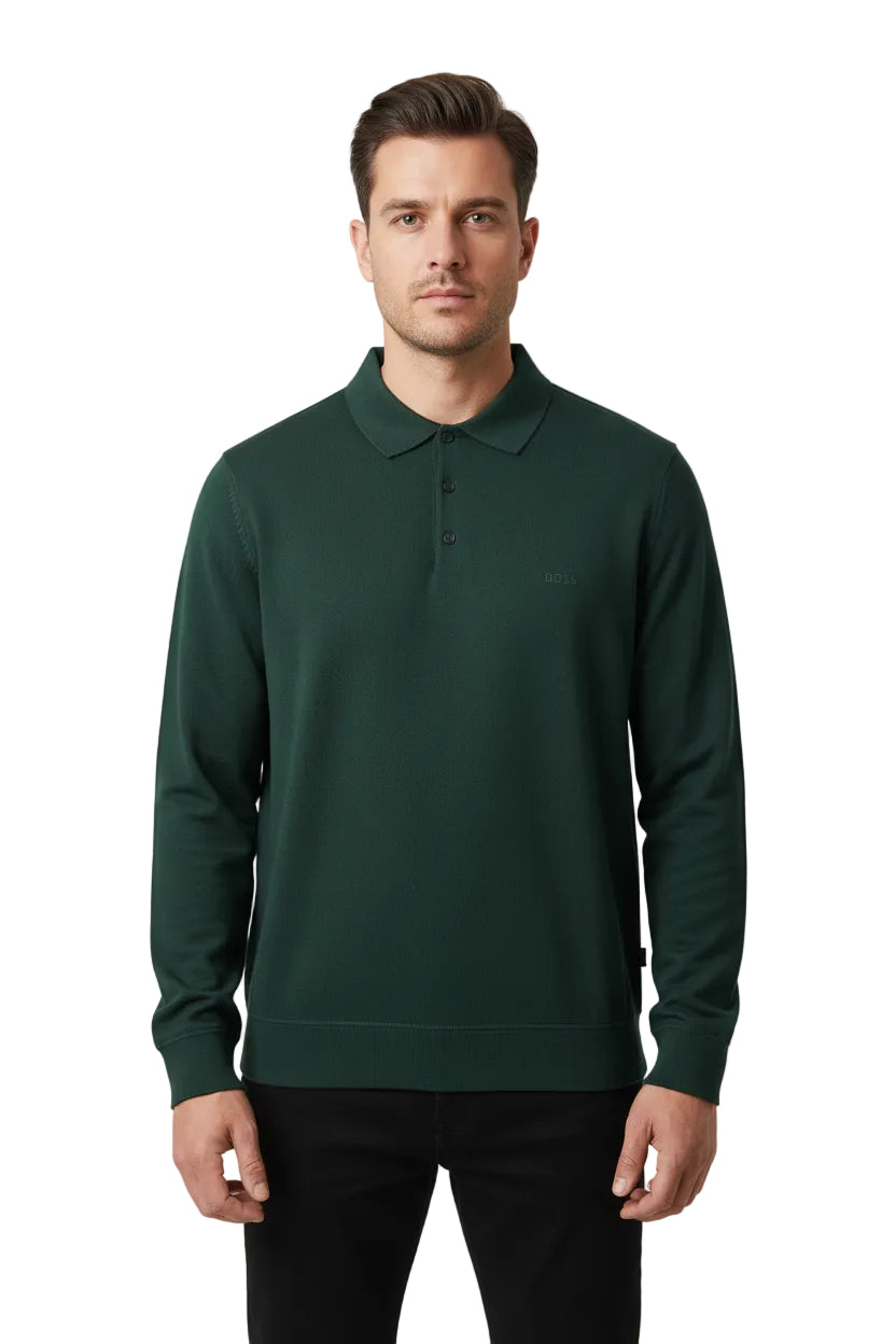 Boss Black 3 Button Knitted Sweatshirt