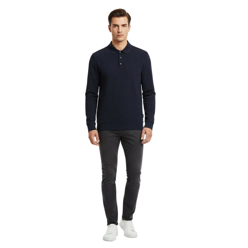 Bugatti Regular Fit Long Sleeve Polo Shirt