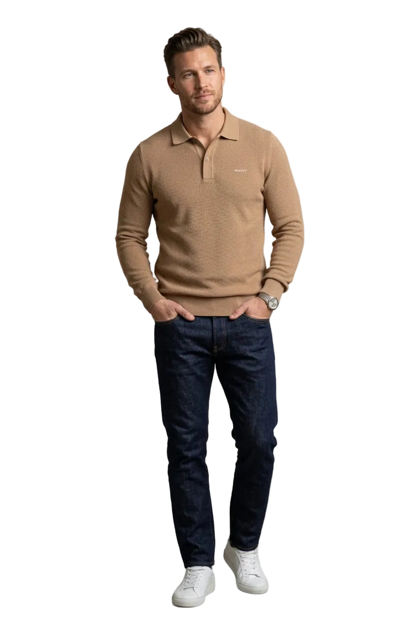 Gant 2 Button Knitted Sweatshirt
