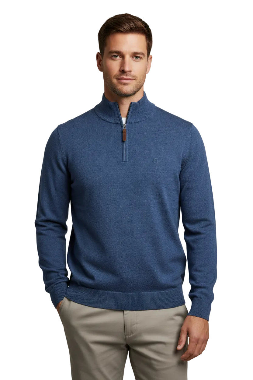 Bugatti Regular Fit 1/4 Zip Knitted Sweatshirt