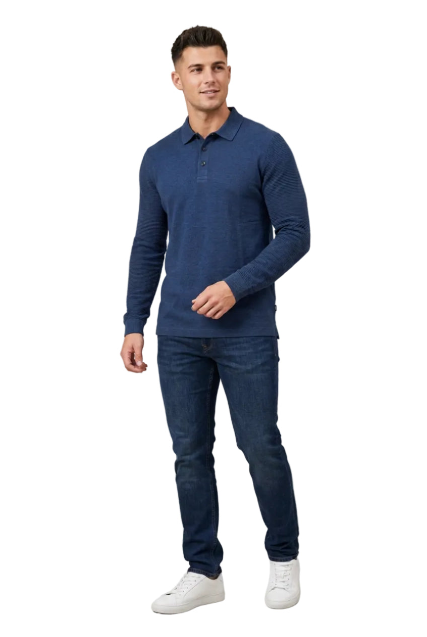 Boss Black Regular Fit Long Sleeve Polo Shirt