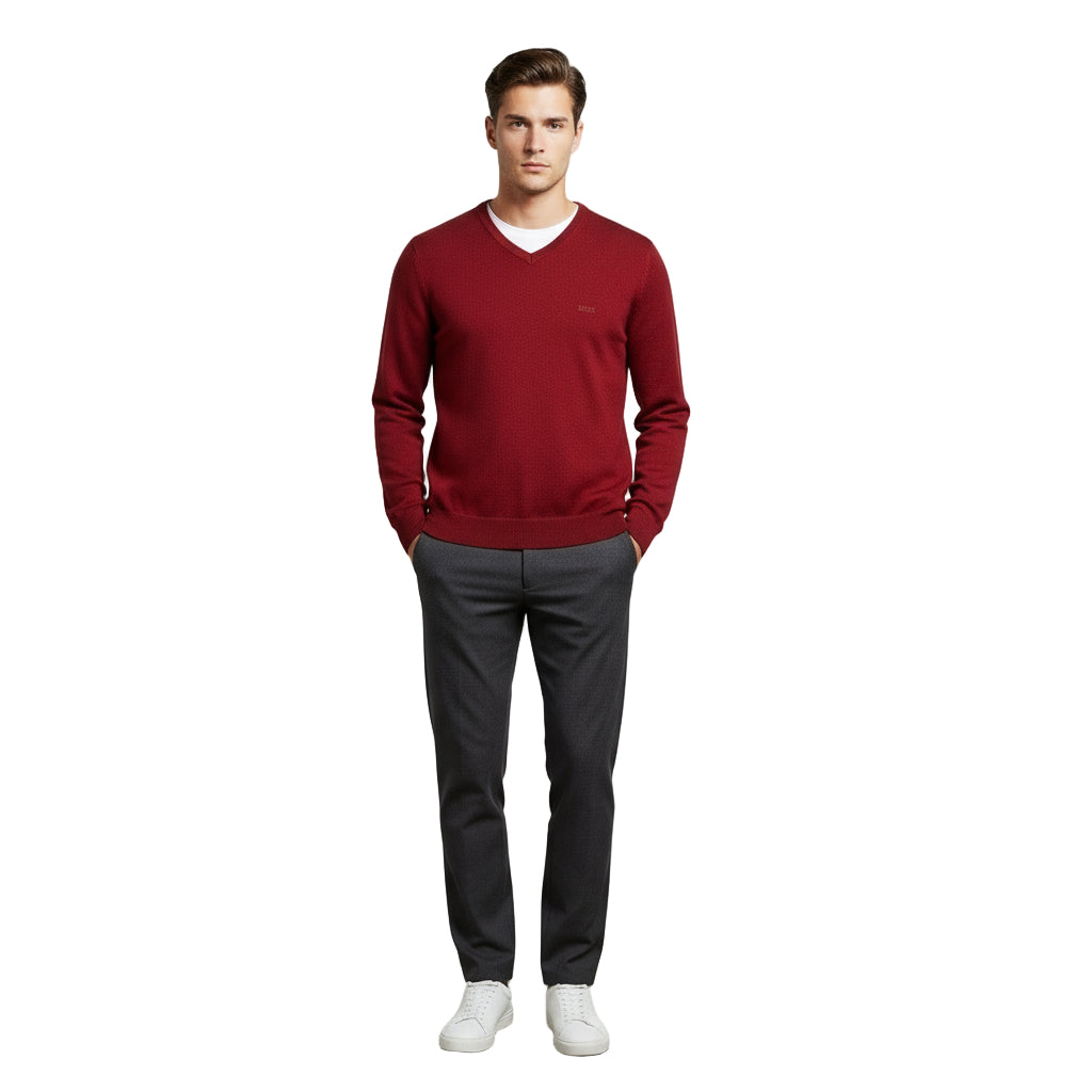 Boss Black V-Neck Knitted Sweatshirt