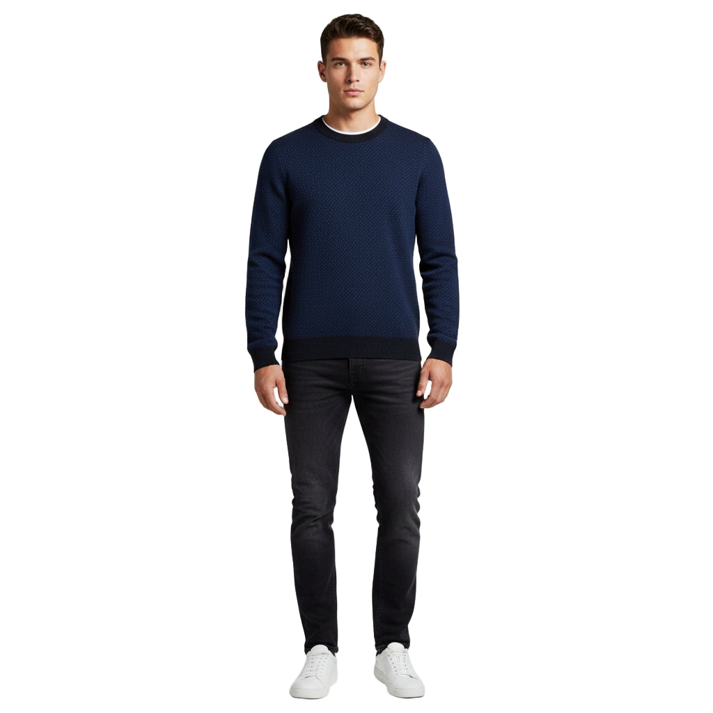 Boss Black Crew Neck Knitted Sweatshirt