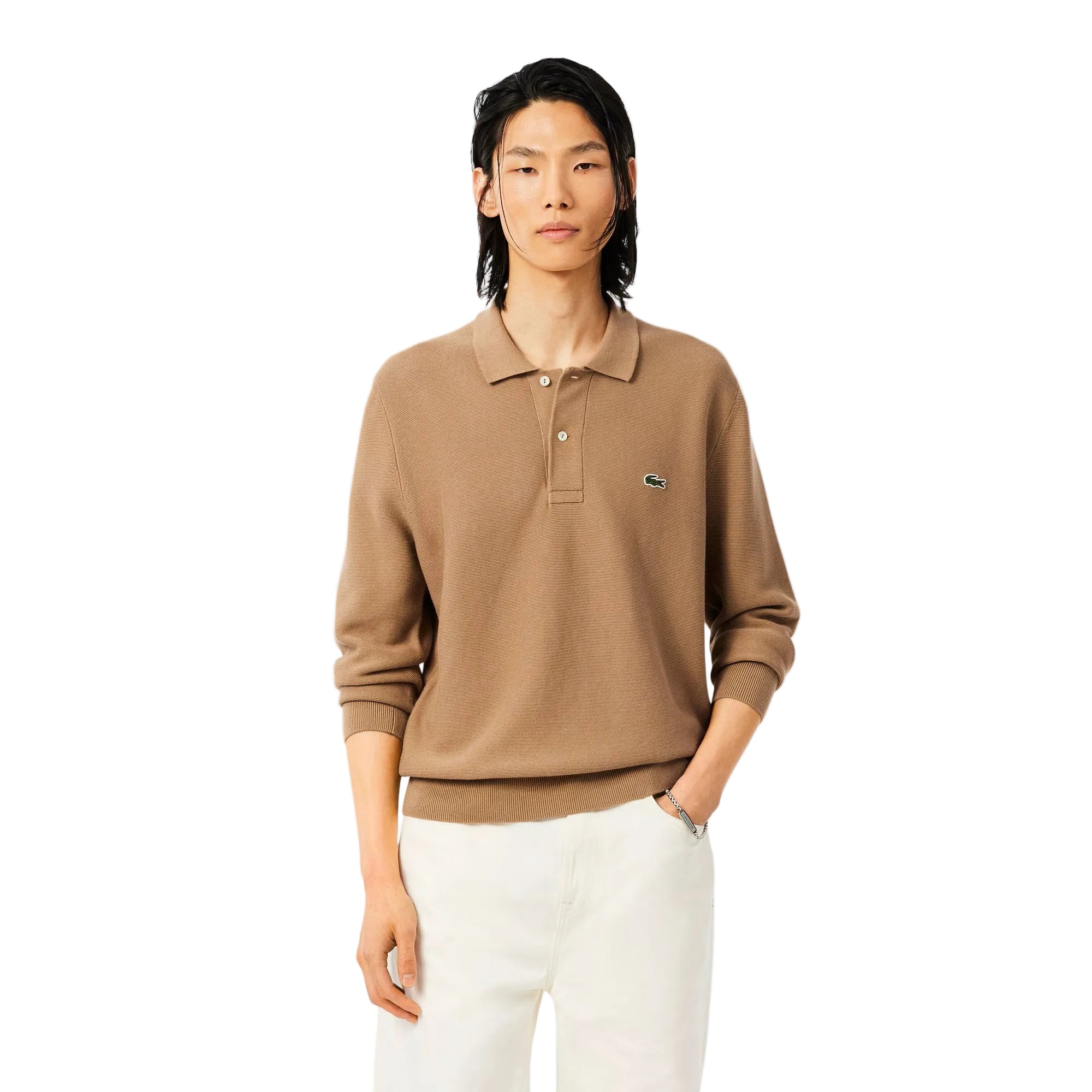 Lacoste 2 Button Knitted Sweatshirt