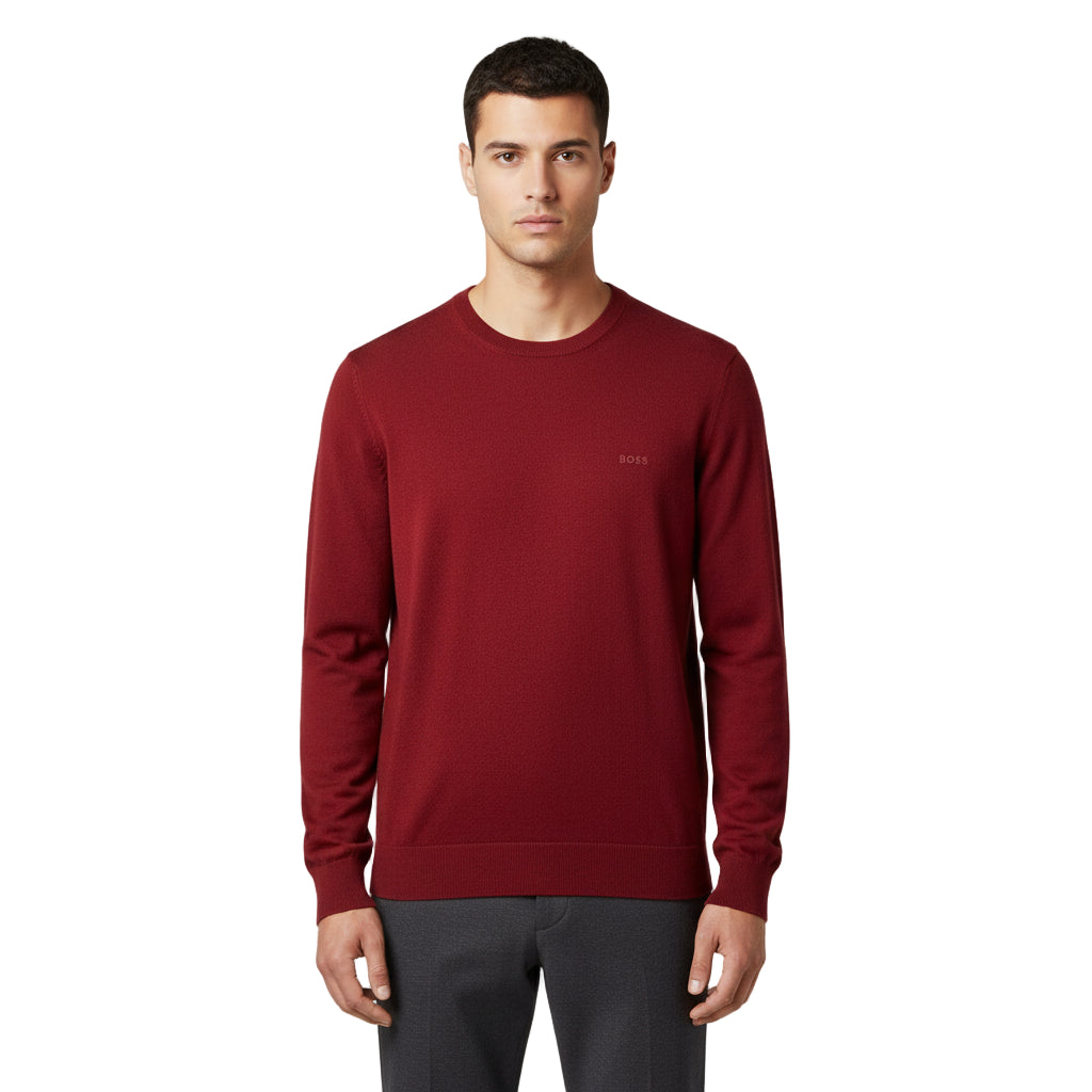 Boss Black Crew Neck Knitted Sweatshirt