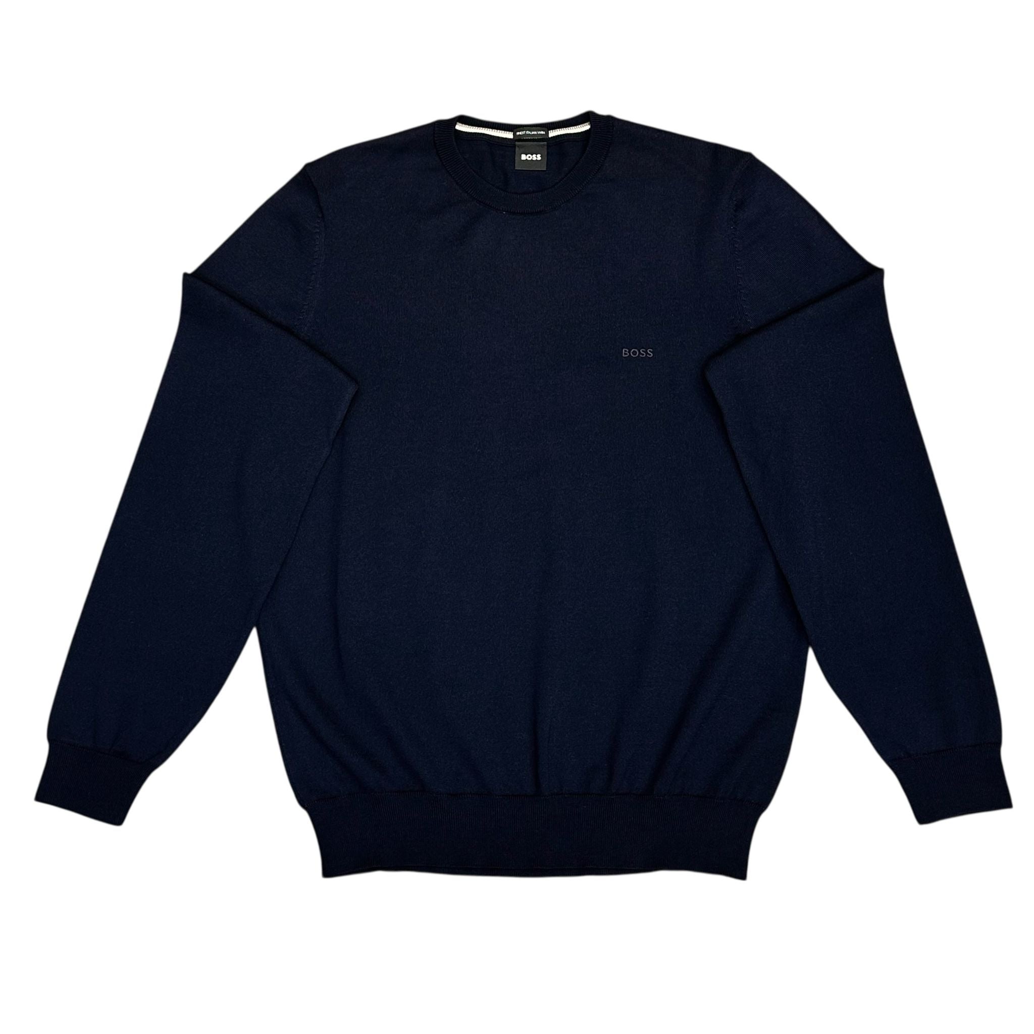 Boss Black Crew Neck Knitted Sweatshirt