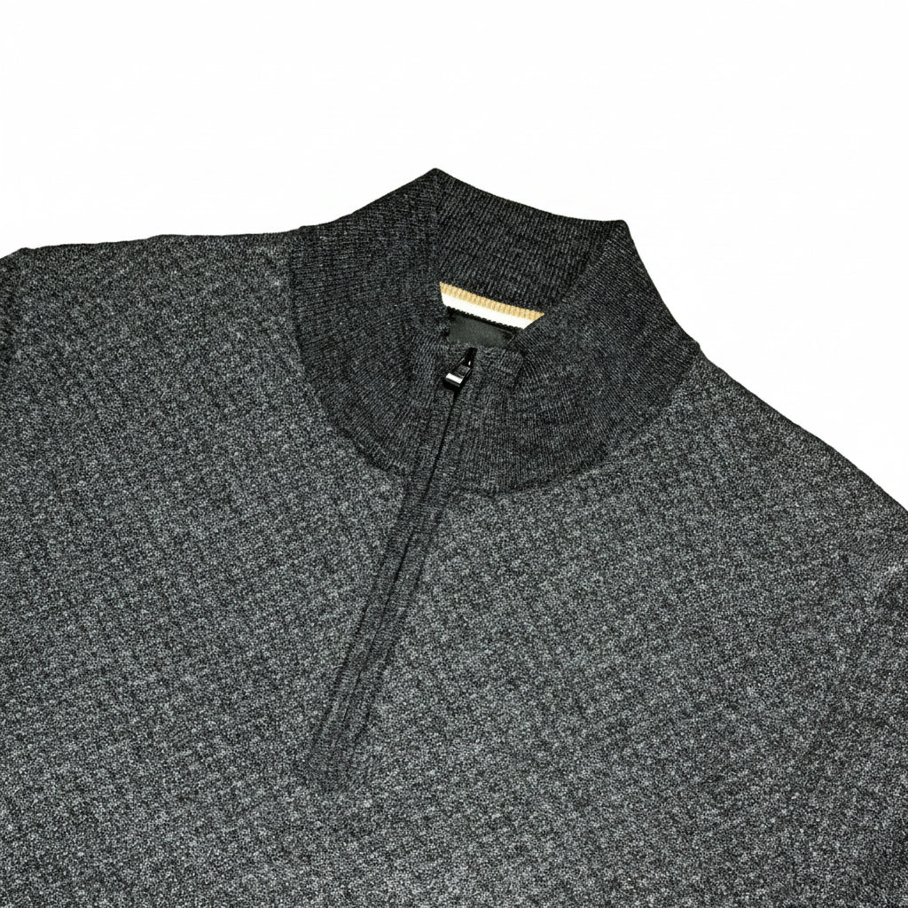 Boss Black 1/4 Zip Knitted Sweatshirt