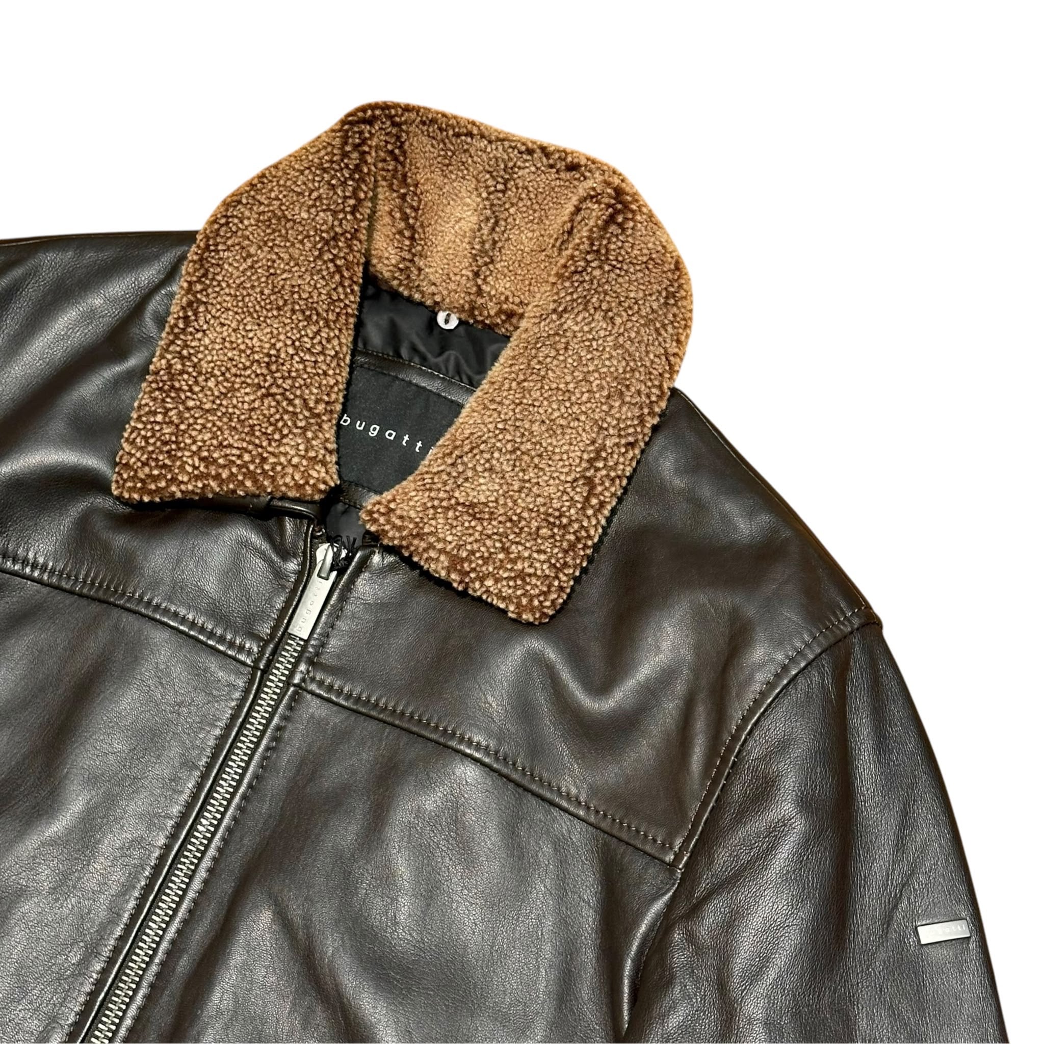 Bugatti Leather Bomber Jacket