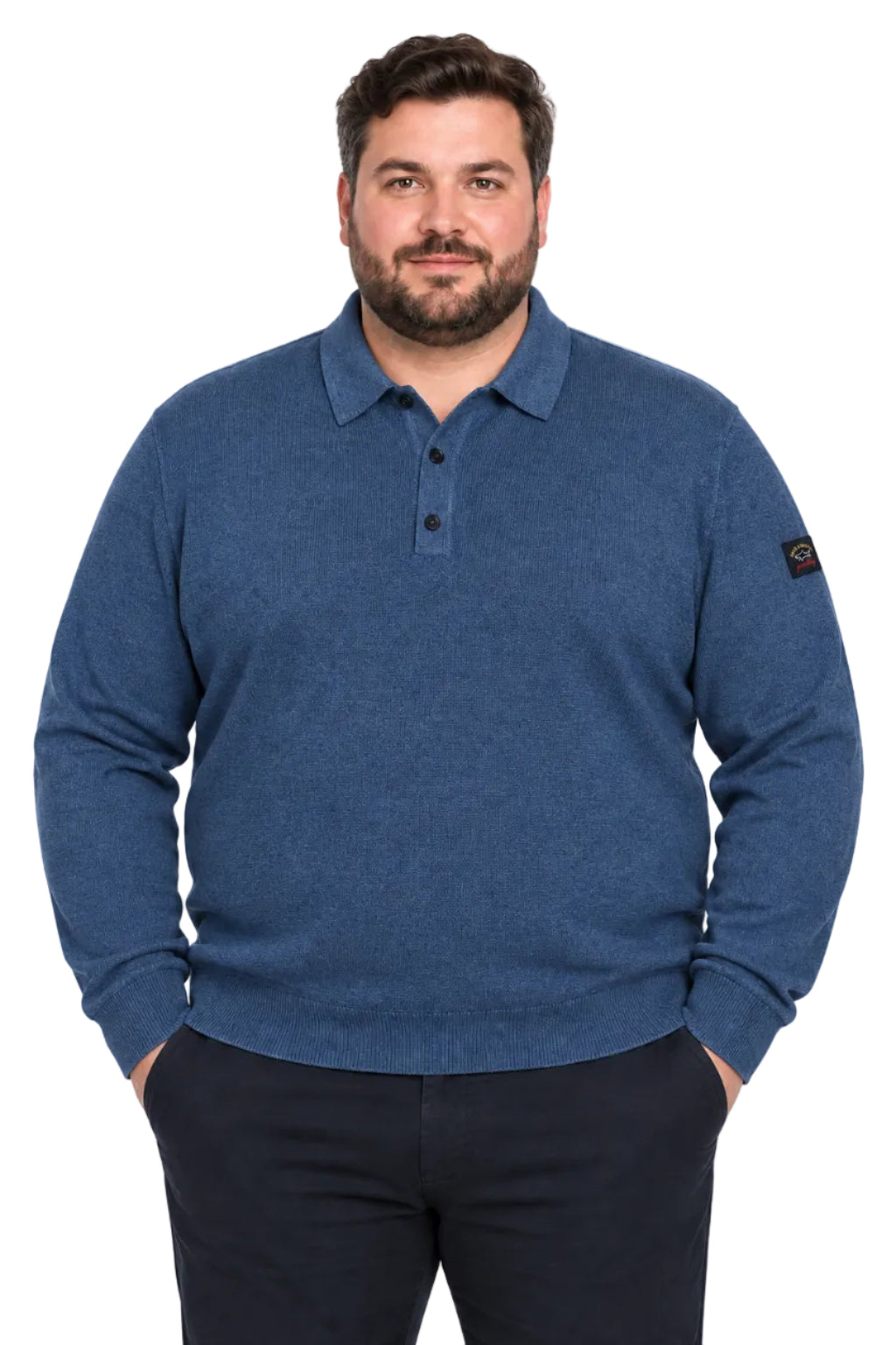 Big & Tall Paul & Shark 3 Button Knitted Sweatshirt