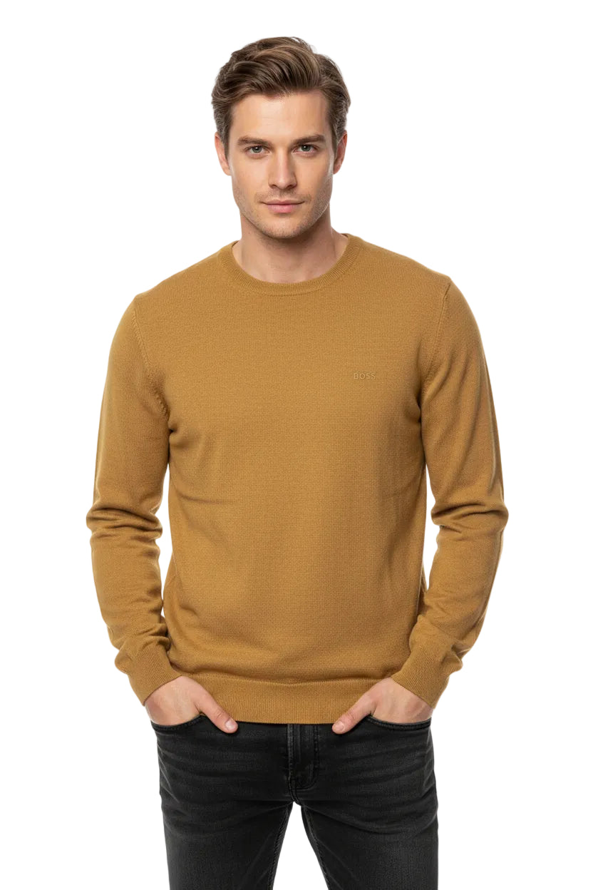 Boss Black Crew Neck Knitted Sweatshirt