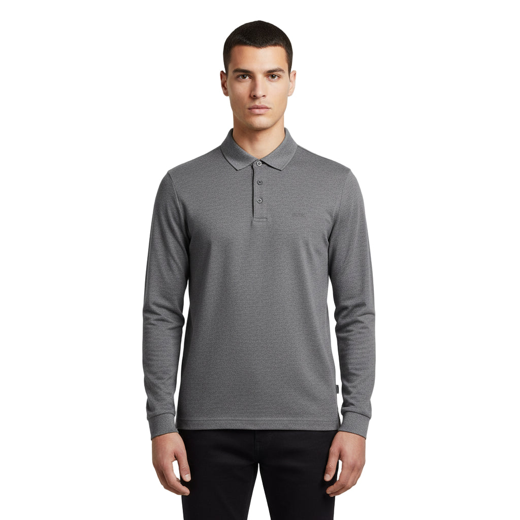 Boss Black Regular Fit Long Sleeve Polo Shirt
