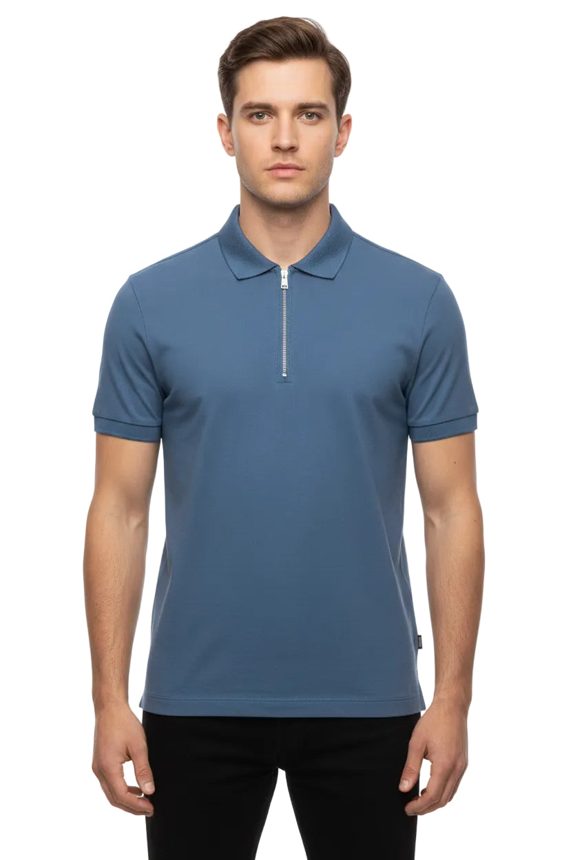 Boss Black Regular Fit 1/4 Zip Polo Shirt