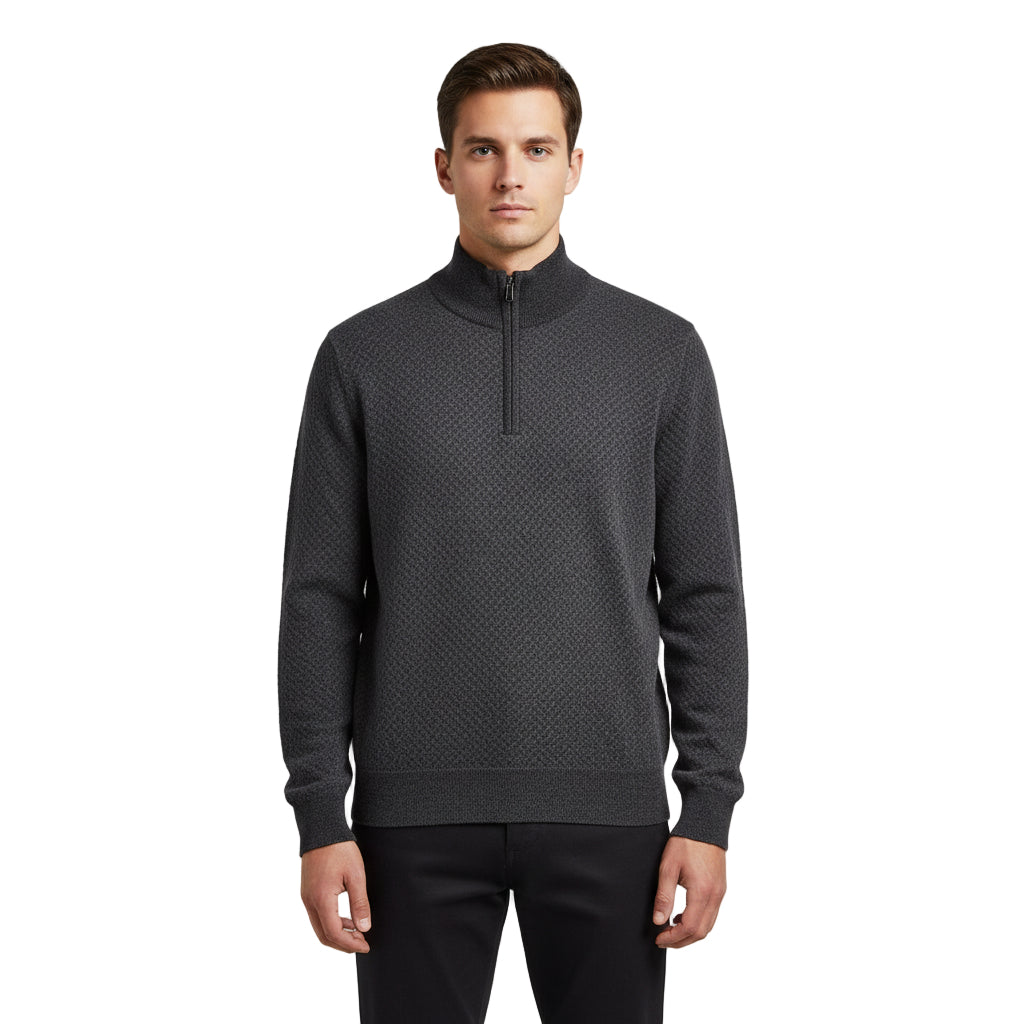 Boss Black 1/4 Zip Knitted Sweatshirt
