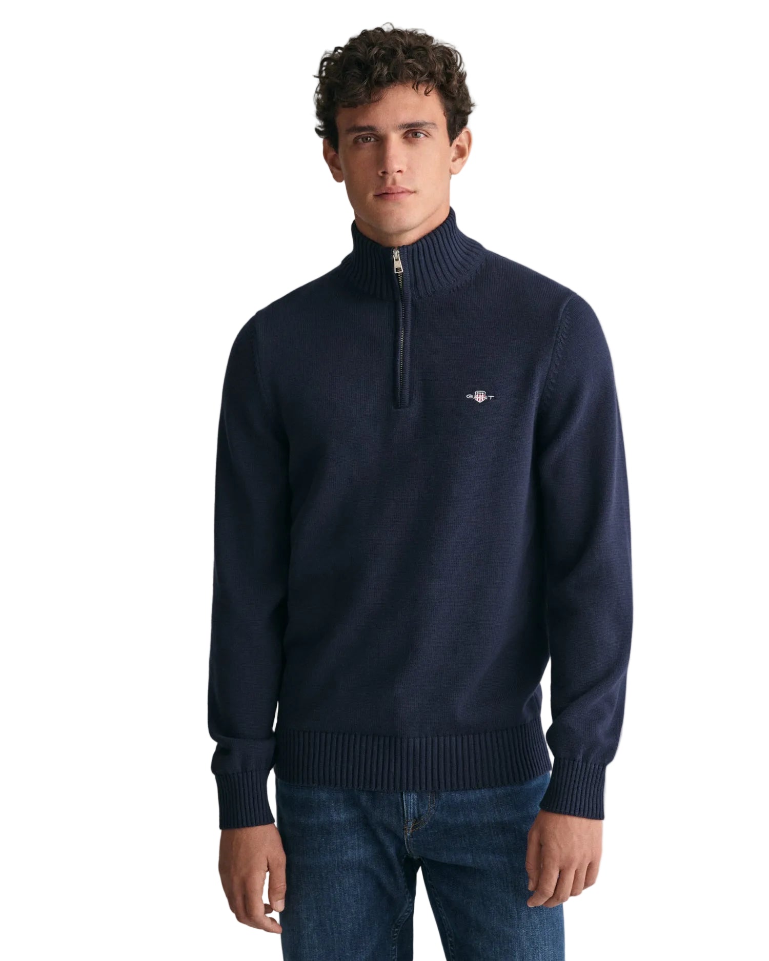 Gant 1/4 Zip Knitted Sweatshirt