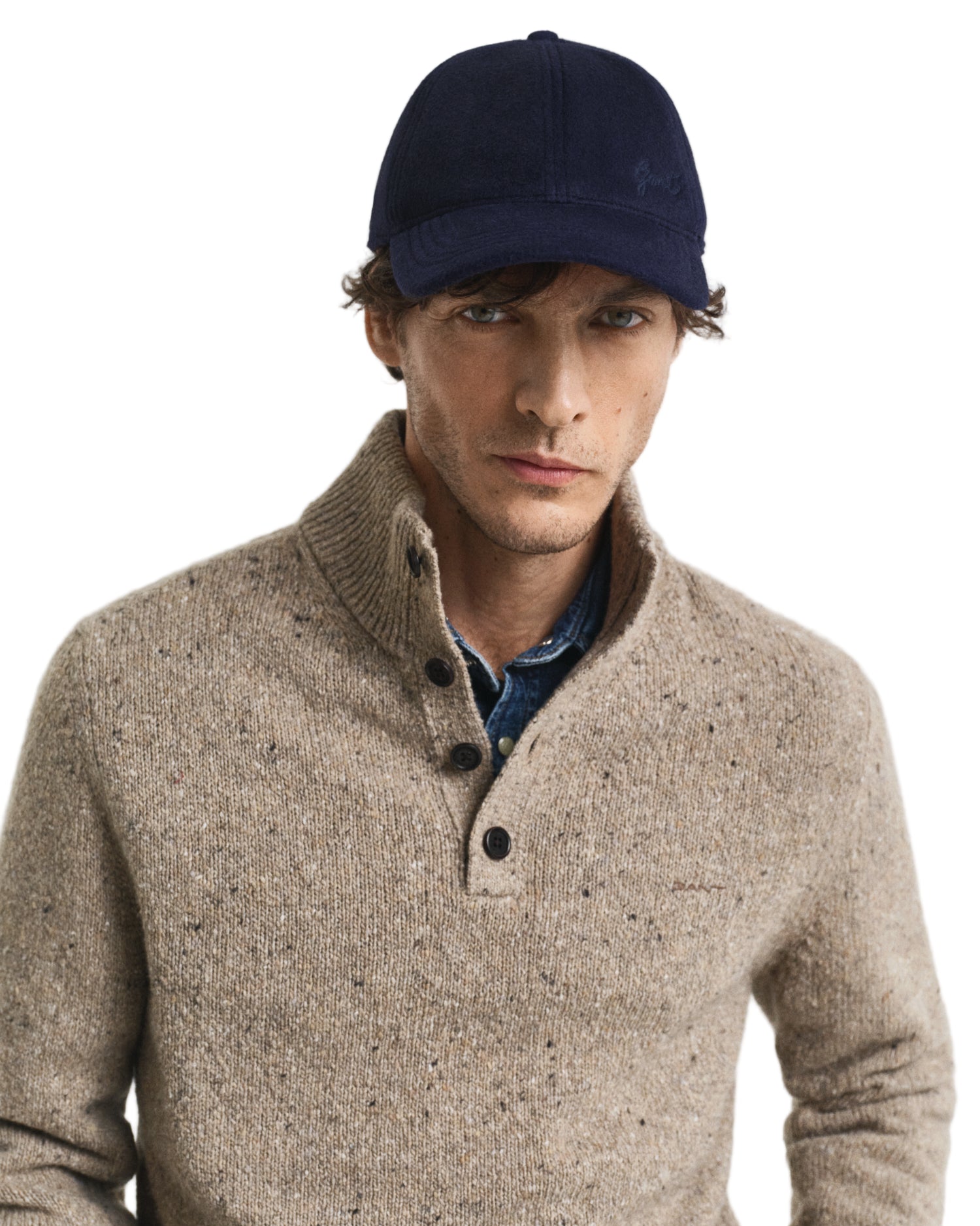Big & Tall Gant 4 Button Knitted Sweatshirt