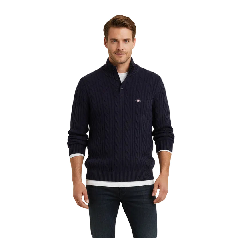 Gant 3 Button Knitted Sweatshirt
