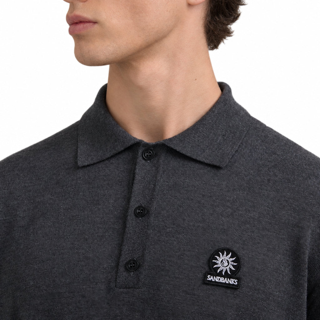 Sandbanks 3 Button Knitted Sweatshirt