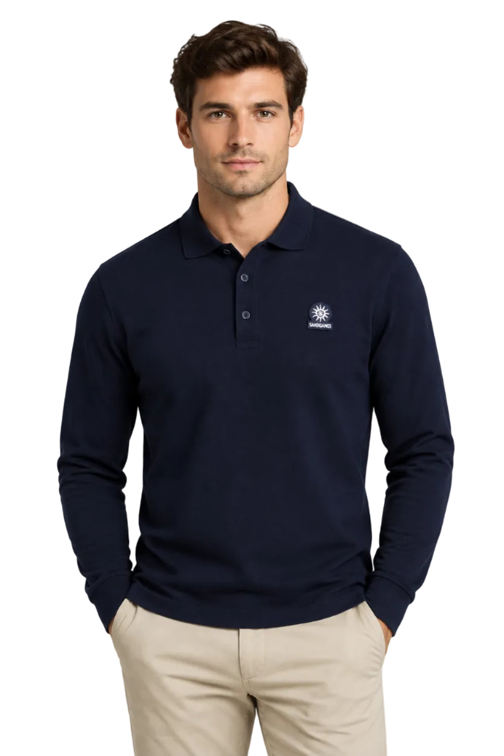 Sandbanks 3 Button Knitted Sweatshirt