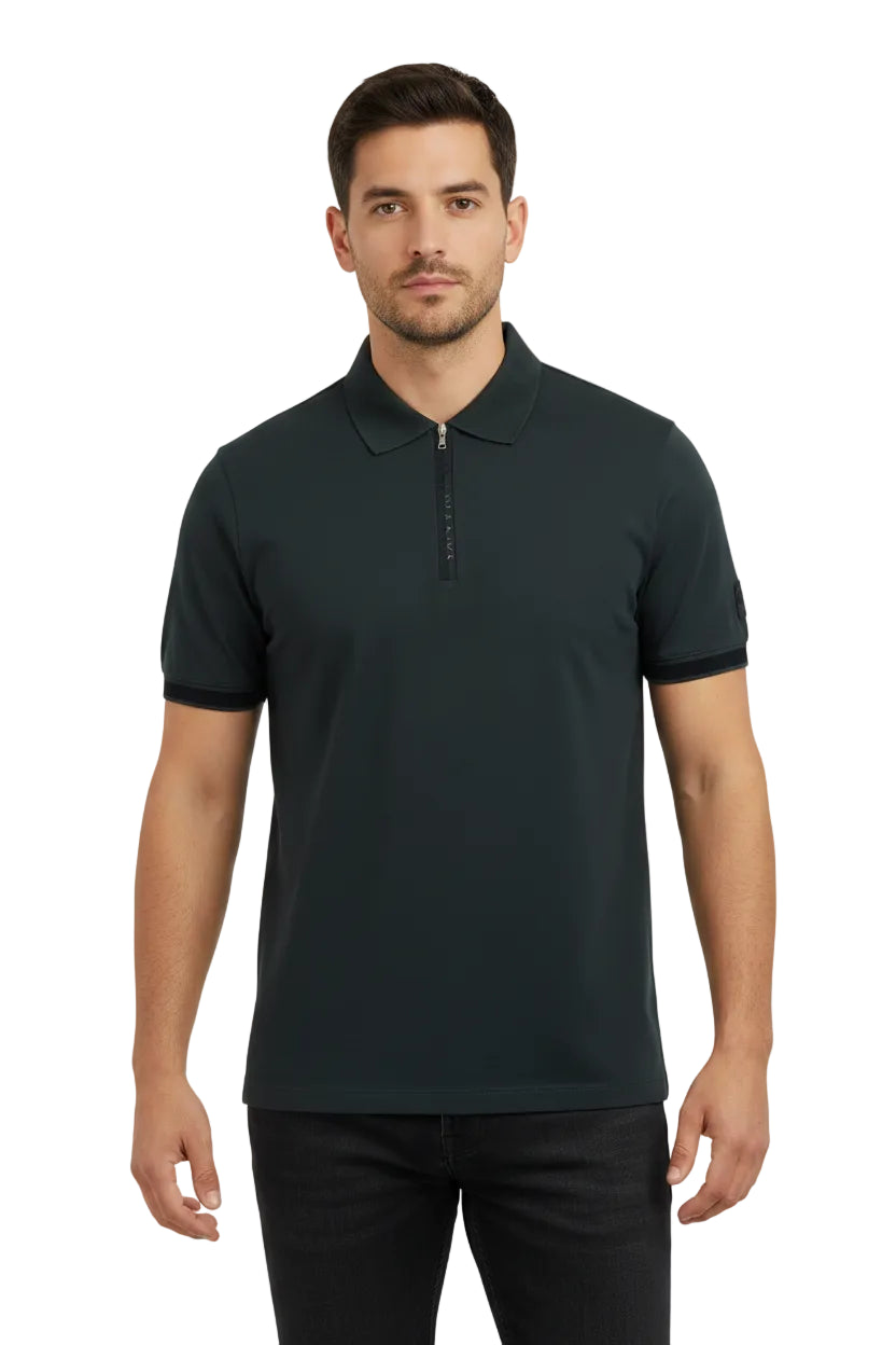 Sandbanks Regular Fit 1/4 Zip Polo Shirt