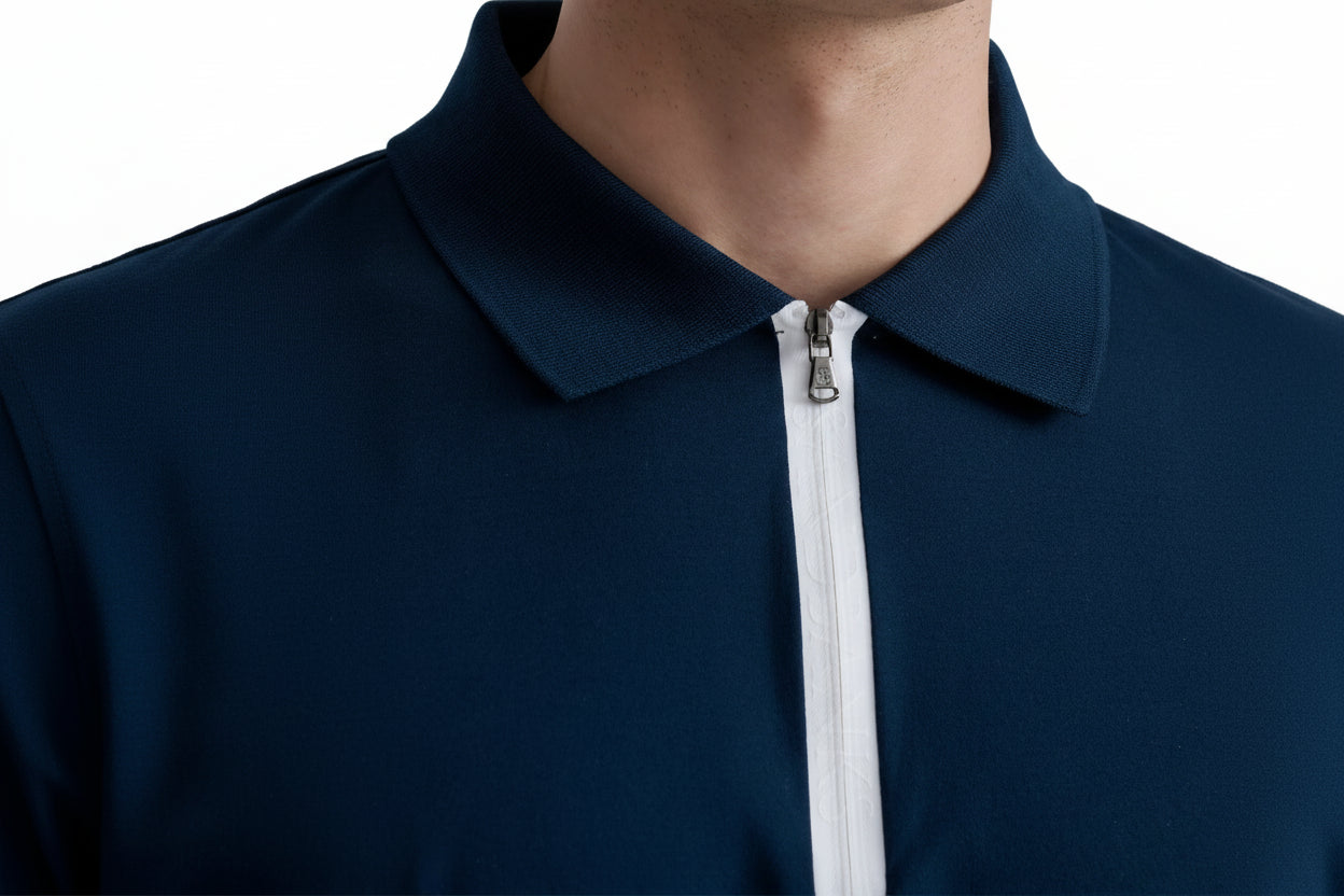 Big & Tall Sandbanks 1/4 Zip Regular Fit Polo Shirt